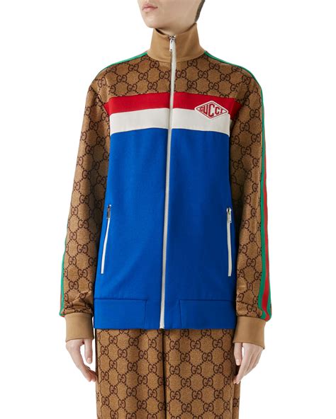 gucci track jacket red|Gucci gg mix track jacket.